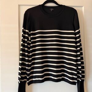 Express Black and White Striped Sweater